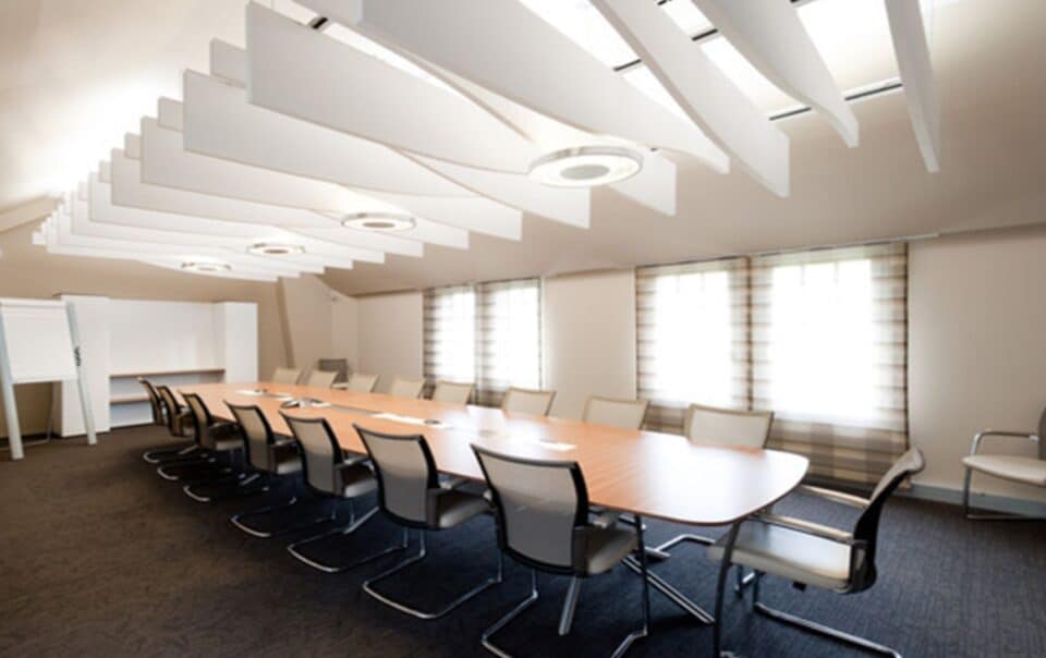 How Do Acoustic Baffles and Clouds Improve Sound Quality in Large Spaces